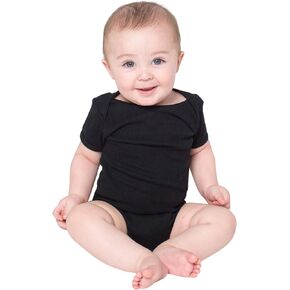 American Apparel baby-girls Baby Rib Short Sleeve One-pieceShirt