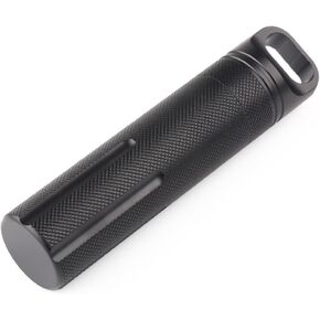 SZHOWORLD® Military III Grade Hard Oxidation Outdoor High Strength Full Numerical Control Cutting Waterproof Container Capsule Seal Bottle Match Case Box EDC Survival Emergency Tool (Grey)