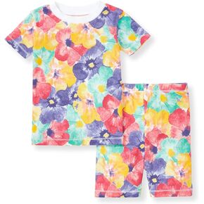 Burt's Bees Baby Baby Girls' Pajamas, Tee and Pant 2-Piece Pj Set, 100% Organic Cotton, Hibiscus