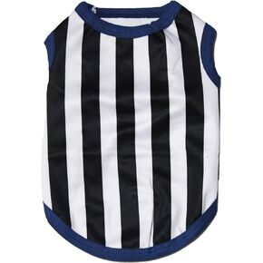 Petitebella Straight Stripes Puppy Dog Shirt (Black/White, X-Large)