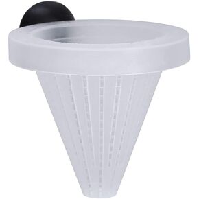 VINGVO Aquarium Nematode Feeder, Shrimp Feeding Dish Live Blood Worm Plastic Cone Cup Shape Basket Feeder with Suckers, Cone Feeder Cup Floating Fish Box Feeding Food Bowl, 6.5cm x 7cm