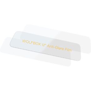 WOLFBOX 12inch PET Anti-Glare Film for Rear View Mirror Camera, Interior Rearview Mirror Anti Glare Membrane Anti-Scratch Sticker Safe Driving Protective Film(Suitable for G840S and G840H)