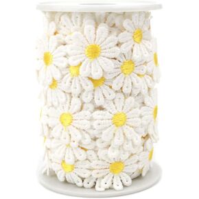 Daisy Sun Flower Decorating Lace and Trims for Sewing and Art Craft Projects (Yellow)