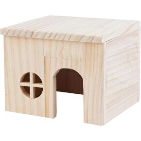 مخبأ الهامستر قفص هامستر خشبي منزل شينشيلا - مخبأ للحيوانات الصغيرة لقنفذ خنزير غينيا شينشيلا in Kuwait