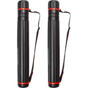PATIKIL Extendable Poster Tubes, 2pcs Expand from 25.2" to 42.5" with Strap, 8cm/3.1" Dia Art Document Storage Carry Tubes for Blueprint Drawings Artwork, Black in Saudi Arabia