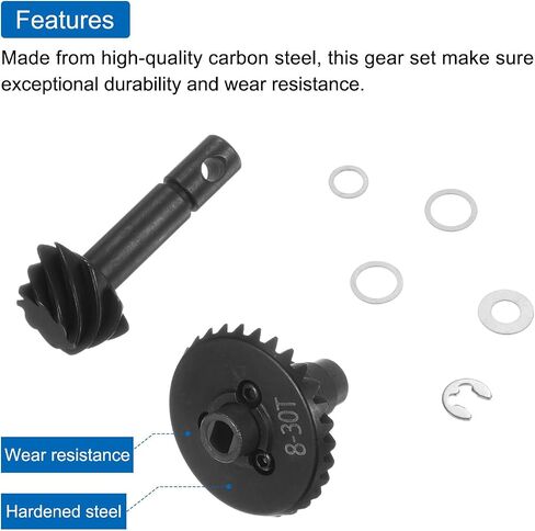 سيارة Uxcell Steel Diff Gear Steel، 30T 8T Reverse Helical Gear RC، مجموعتان لـ SCX10 in Saudi Arabia