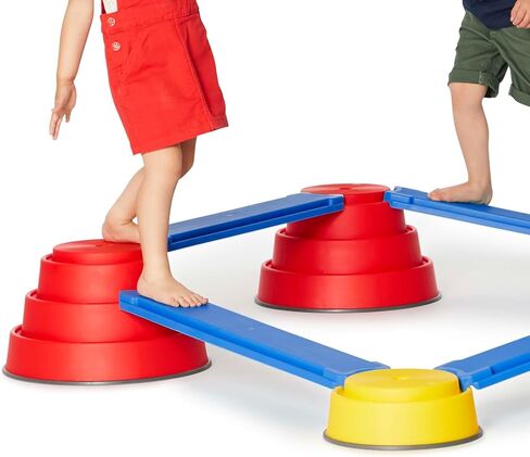 مجموعة GONGE Build N' Balance® للمبتدئين - دورة توازن كاملة للاستكشاف الحسي والتدريب على التوازن - مجموعة من 10 قطع in Kuwait