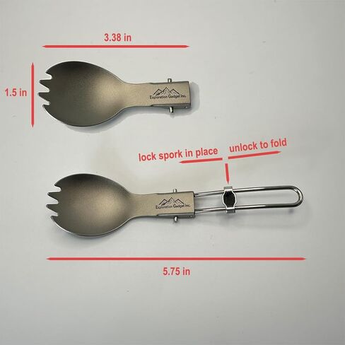 أداة الاستكشاف وعاء تيتانيوم 750 مل وكوب تيتانيوم 450 مل مع سبورك تيتانيوم in Kuwait