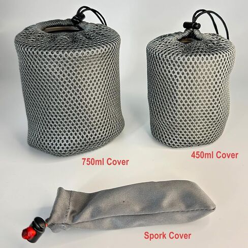 أداة الاستكشاف وعاء تيتانيوم 750 مل وكوب تيتانيوم 450 مل مع سبورك تيتانيوم in Kuwait