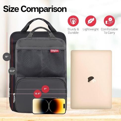 حقيبة ظهر عمودية كبيرة من GillyGro لحمل حقيبة اليد والحمل والنزهة والتخييم - مقاس XL قابل للطي معزول ومقاوم للماء مع جيوب ومقابض، وإكسسوارات السفر للنساء والرجال in Kuwait