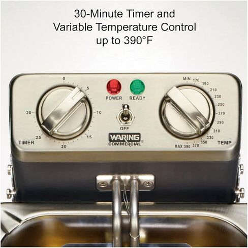 Waring Commercial WDF75B مقلاة كهربائية عميقة مدمجة بقوة 208 فولت، 8.5 رطل in Saudi Arabia