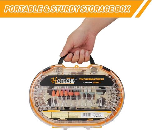 Hoteche مجموعة أدوات دوارة كهربائية متغيرة السرعة مجموعة طاحونة صغيرة مع 10 قطع ملحقات عرقوب 1/8 بوصة للطحن والقطع والصنفرة والتلميع والنحت in Saudi Arabia