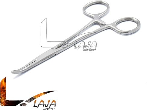 العلامة التجارية الكلب القط الحيوانات الأليفة مزيل الشعر الفولاذ المقاوم للصدأ مرقأة قفل الملقط 6.25 "منحني كامل مسنن in Saudi Arabia
