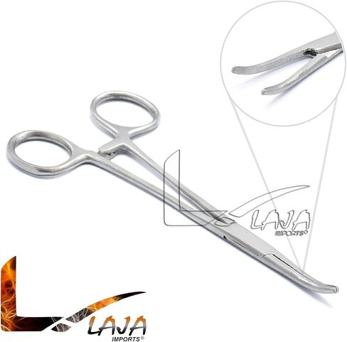 العلامة التجارية الكلب القط الحيوانات الأليفة مزيل الشعر الفولاذ المقاوم للصدأ مرقأة قفل الملقط 6.25 "منحني كامل مسنن in Saudi Arabia