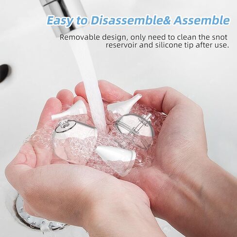 Hospital-Grade Electric Nasal Aspirator for Baby Rechargeable Nose Suction with 9 Levels Suction Nose Sucker for Toddler Portable Disassemble Clean (Big) in Kuwait