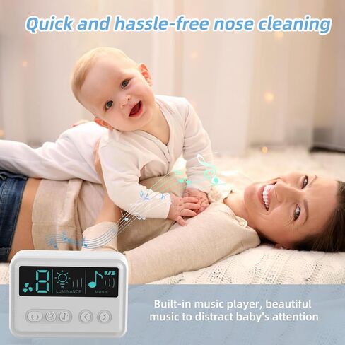Hospital-Grade Electric Nasal Aspirator for Baby Rechargeable Nose Suction with 9 Levels Suction Nose Sucker for Toddler Portable Disassemble Clean (Big) in Kuwait