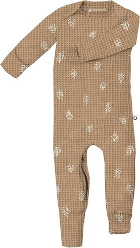 GUNAMUNA Unisex Newborn Baby Waffle Knit Pajama Onesie w/Diaper Zipper, Footless Romper Sleeper PJs for Newborns to Toddlers in Kuwait