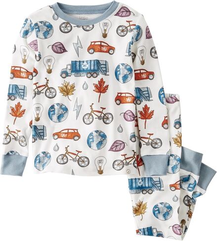 little planet by carter's unisex-baby Baby and Toddler 2-piece Pajamas made with Organic Cotton, Sustainability Print, 3T in Saudi Arabia