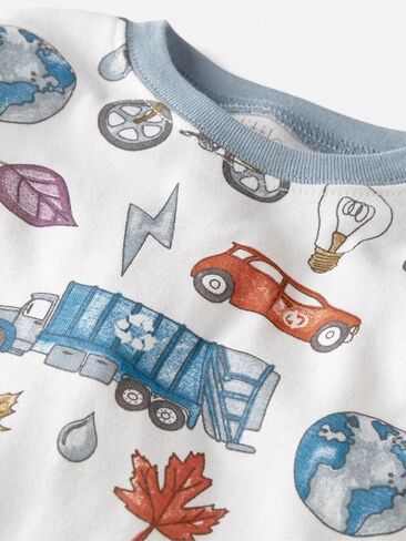 little planet by carter's unisex-baby Baby and Toddler 2-piece Pajamas made with Organic Cotton, Sustainability Print, 3T in Saudi Arabia