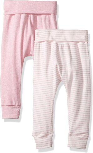 Giggle Baby Pull-on Pant Set of 2, Pink Heather, 3-6 Months in Saudi Arabia