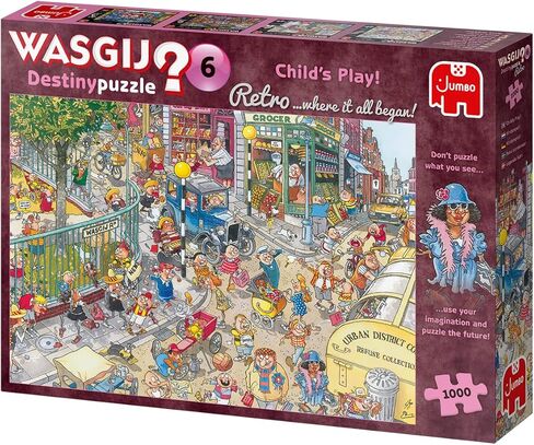 جامبو، واسجيج، ريترو 6 - لعب الأطفال!، أحجية الصور المقطوعة الفريدة القابلة للتجميع للبالغين، 1000 قطعة in Kuwait