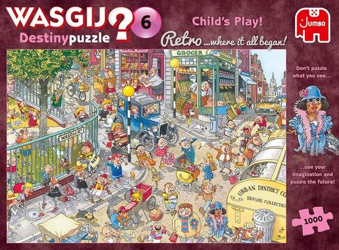 جامبو، واسجيج، ريترو 6 - لعب الأطفال!، أحجية الصور المقطوعة الفريدة القابلة للتجميع للبالغين، 1000 قطعة in Kuwait