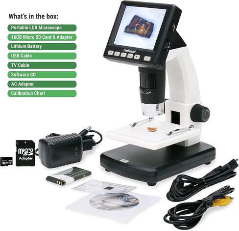 IQCREW by AmScope Kid's Premium Portable LCD Color Digital Microscope with Rock and Mineral Collecting Look and Learn Activity Kit in Saudi Arabia