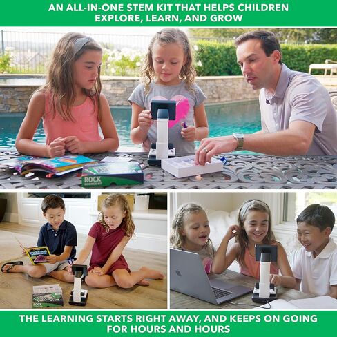 IQCREW by AmScope Kid's Premium Portable LCD Color Digital Microscope with Rock and Mineral Collecting Look and Learn Activity Kit in Saudi Arabia