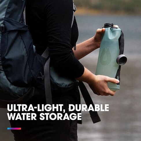 HydraPak Seeker - Collapsible Water Storage (3L/100oz) - BPA & PVC Free Camping Hydration Reservoir Bag - Sutro Green in Saudi Arabia