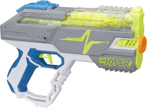 NERF Hyper Rush-40 Pump-Action Blaster, 30 Hyper Rounds, Eyewear, Up to 110 FPS Velocity, Easy Reload, Holds Up to 40 Rounds in Saudi Arabia