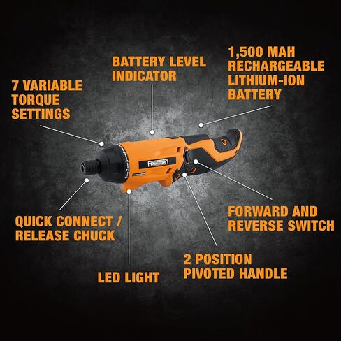 Freeman P36VCS 3.6 Volt Cordless Screwdriver Kit with Charger, Hex Bits, and Case in Saudi Arabia