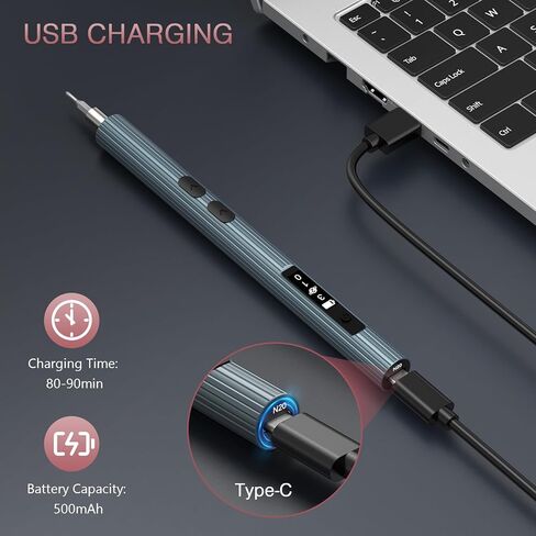 مفك براغي كهربائي لاسلكي من LOFICOPER، مجموعة مفك براغي دقيقة 52 في 1 قابلة لإعادة الشحن، مع قاعدة شحن، عزم دوران 3 تروس، شاشة عرض الطاقة، مصابيح عمل LED، لنظارات الهاتف المحمول in Kuwait