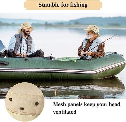 Xtinmee 10 Pieces Bucket Hat Bulk Wide Brim Boonie Hats Hiking Fishing Hat Safari Hat with Chin Strap for Women Men Adult in Saudi Arabia