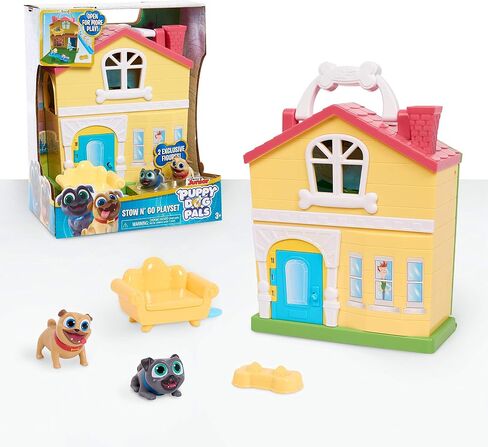 Puppy Dog Pals Stow N' Go Playset with Handle, Travel Toys for Kids, Officially Licensed Kids Toys for Ages 3 Up by Just Play in Saudi Arabia