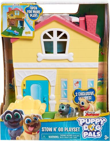 Puppy Dog Pals Stow N' Go Playset with Handle, Travel Toys for Kids, Officially Licensed Kids Toys for Ages 3 Up by Just Play in Saudi Arabia
