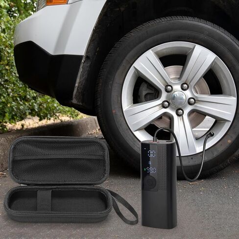 حقيبة سفر من Yewltvep لمنفاخ الإطارات 120 رطل لكل بوصة مربعة، حقيبة تخزين مضخة هواء محمولة، حقيبة حمل منفاخ إطارات السيارة مع حقيبة برباط للموصل والملحقات in Kuwait