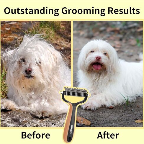 DAKERES Pet Supplies Cat brush for shedding - cat grooming brush, deshedding cat brush paired with self- cleaning cat litter box, essential for cats for Long matted Haired Pets,Orange in Kuwait