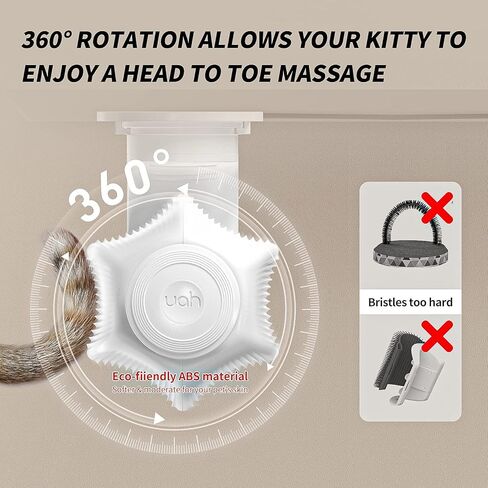 أداة العناية الذاتية بزاوية القطط، جهاز تدليك ذاتي للقطط يدور تلقائيًا، فرشاة للخدش الزاوية، ألعاب تفاعلية للقطط مع النعناع البري للقطط لتخفيف التوتر in Kuwait