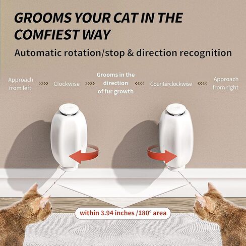 أداة العناية الذاتية بزاوية القطط، جهاز تدليك ذاتي للقطط يدور تلقائيًا، فرشاة للخدش الزاوية، ألعاب تفاعلية للقطط مع النعناع البري للقطط لتخفيف التوتر in Kuwait
