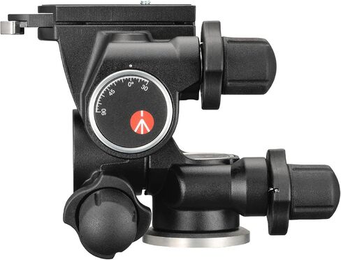 مانفروتو جونيور Geared Head (410) و055 حامل ثلاثي من الألومنيوم ثلاثي الأقسام مع عمود أفقي (MT055XPRO3)، أسود in Saudi Arabia