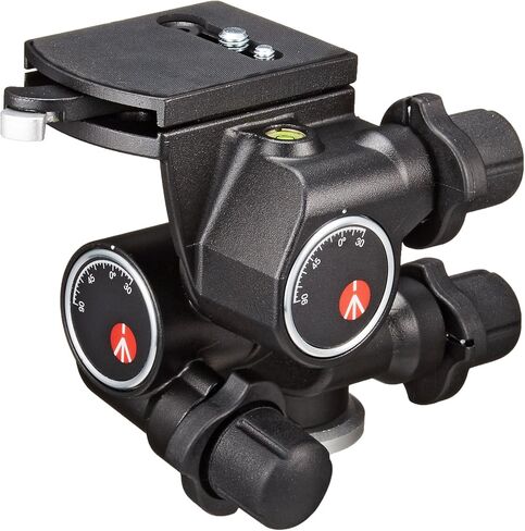 مانفروتو جونيور Geared Head (410) و055 حامل ثلاثي من الألومنيوم ثلاثي الأقسام مع عمود أفقي (MT055XPRO3)، أسود in Saudi Arabia