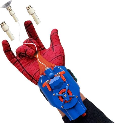 Web Shooter Wrist Toy-Rope Launcher ,USB Recharger，Automatic take-up,Spider Web Shooters That Actually Shoot，Superhero Role-Play, Real Web-Shooters Great Gift for Man and Kids(Black) in Kuwait