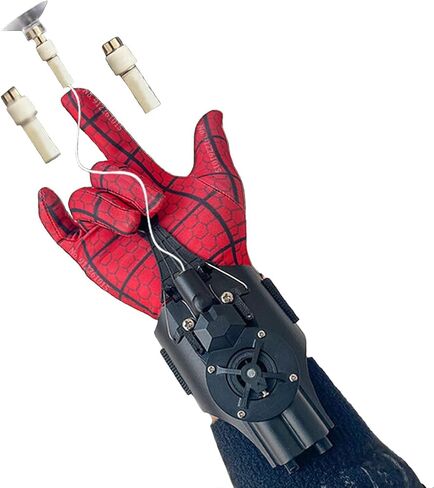 Web Shooter Wrist Toy-Rope Launcher ,USB Recharger，Automatic take-up,Spider Web Shooters That Actually Shoot，Superhero Role-Play, Real Web-Shooters Great Gift for Man and Kids(Black) in Saudi Arabia