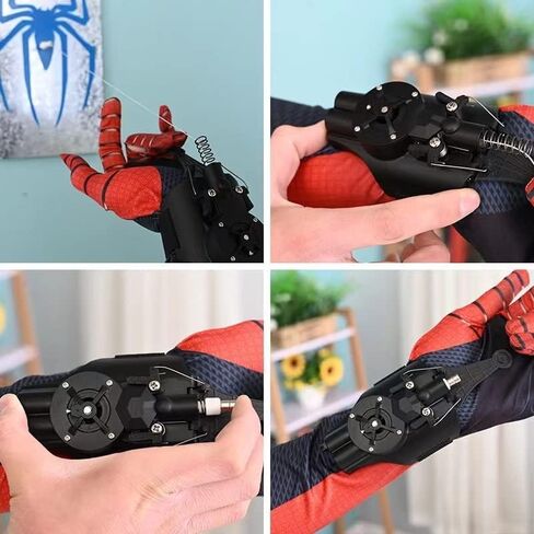 Web Shooter Wrist Toy-Rope Launcher ,USB Recharger，Automatic take-up,Spider Web Shooters That Actually Shoot，Superhero Role-Play, Real Web-Shooters Great Gift for Man and Kids(Black) in Saudi Arabia