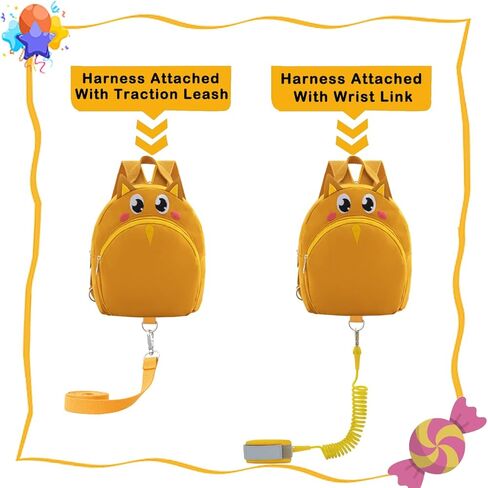 حقيبة ظهر صغيرة قابلة للتحويل للأطفال والأولاد والبنات مع مقود مضاد للفقد للأطفال وسوار معصم (ضفدع) in Kuwait