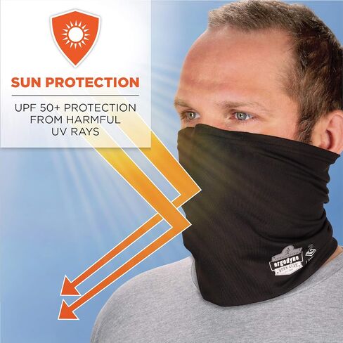 Ergodyne Chill Its 6489 Cooling Neck Gaiter or Face Covering, Two Layers, Adjustable Nose Clip for Secure Fit in Saudi Arabia