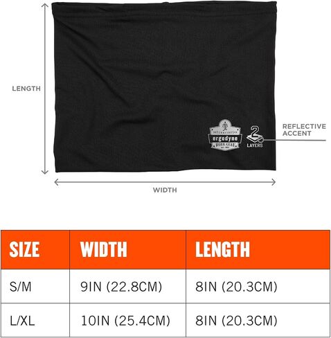 Ergodyne Chill Its 6489 Cooling Neck Gaiter or Face Covering, Two Layers, Adjustable Nose Clip for Secure Fit in Saudi Arabia