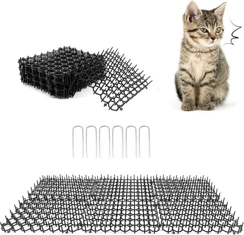 بساط سكات للقطط مع مسامير، بساط سبايك للقطط، بساط سكات للحيوانات الأليفة للحديقة والسياج، 7.9×6.1 بوصة in Kuwait