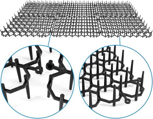 بساط سكات للقطط مع مسامير، بساط سبايك للقطط، بساط سكات للحيوانات الأليفة للحديقة والسياج، 7.9×6.1 بوصة in Kuwait