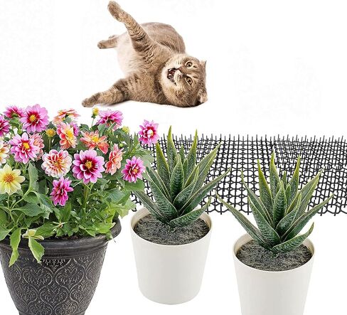 بساط سكات للقطط مع مسامير، بساط سبايك للقطط، بساط سكات للحيوانات الأليفة للحديقة والسياج، 7.9×6.1 بوصة in Kuwait